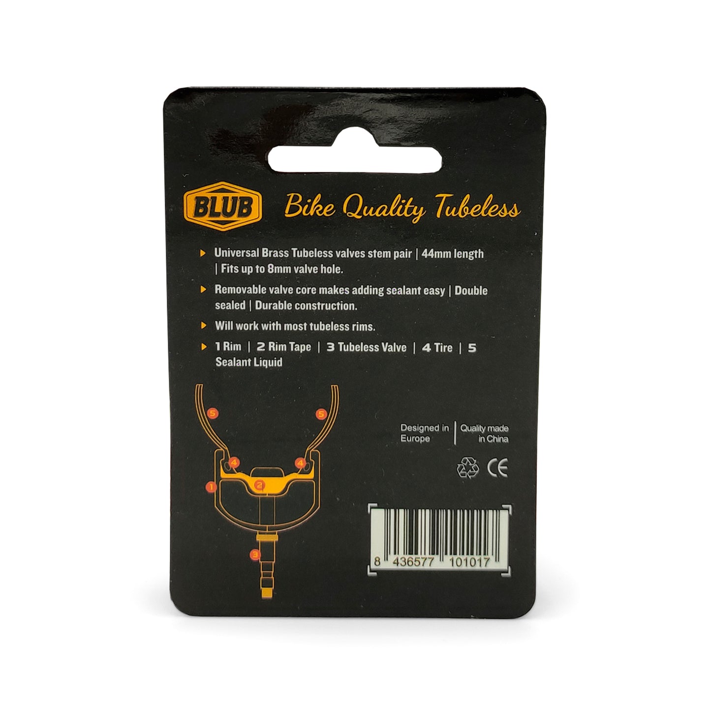 BLUB Tubless Valve Brass 44mm