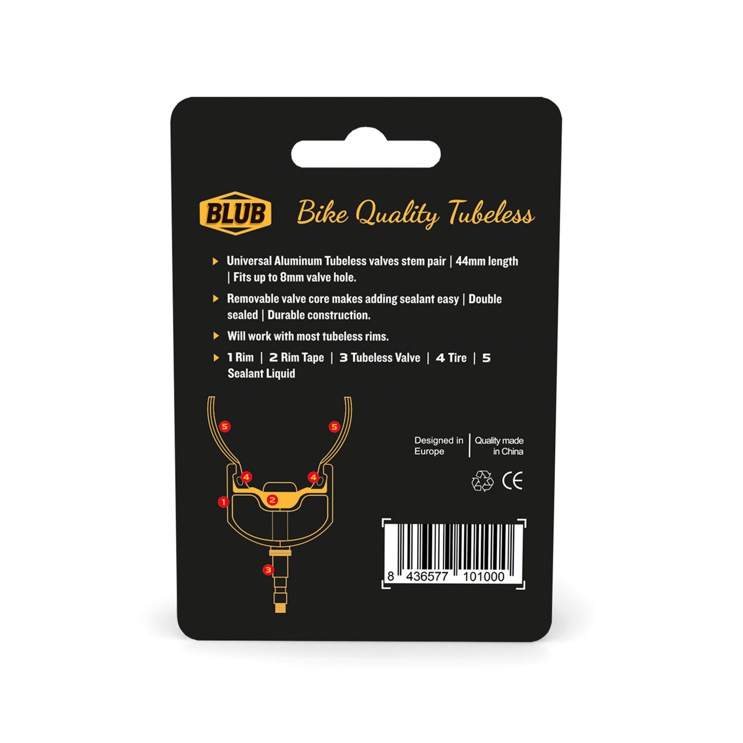 BLUB Tubless Valve Aluminium 44mm